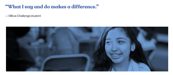 Mikva Challenge helped me find my voice.