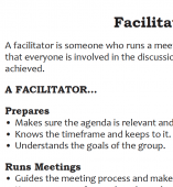 Thumbnail image of Facilitation Checklist