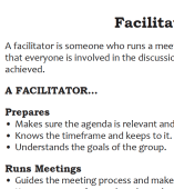 Thumbnail image of Facilitation Checklist