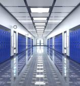 empty school hallway